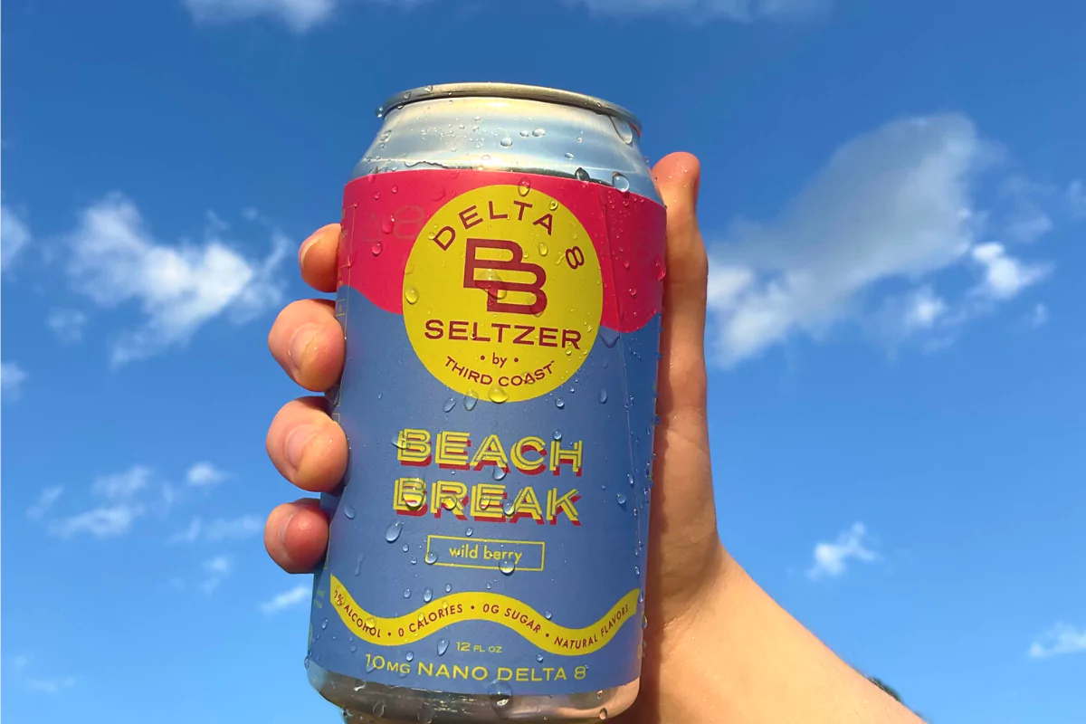 Beach break delta 8 seltzer from Natural Ways CBD