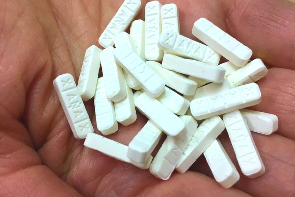 Handful of Xanax pills